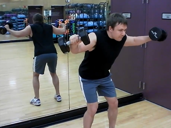 Bent-Over Lateral Raises (Dumbbell) Image