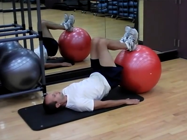 Leg Curls (Exercise Ball) Image