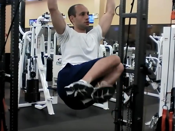 Side Knee Raises Hanging Grip Image