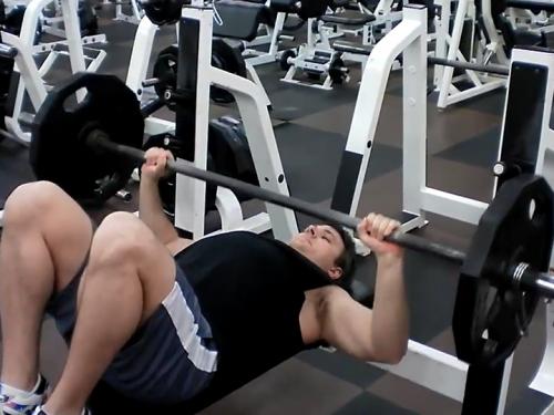 Inner chest bench online press